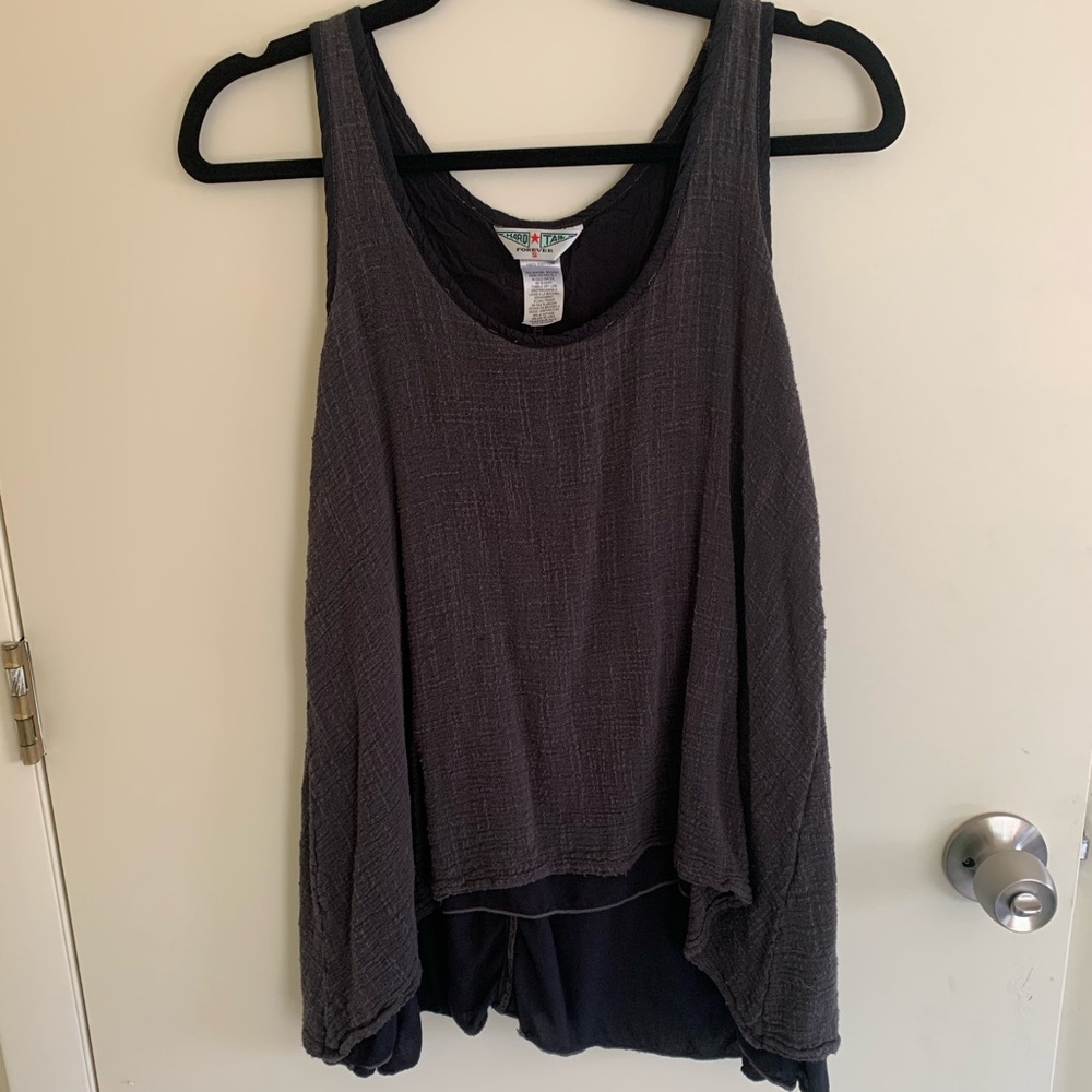 Hard Tail Forever Gray Tank Top Size S